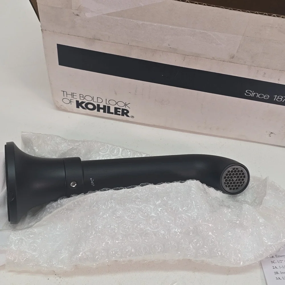 Kohler 27423-BL Wall Mount Bath Spout Matte Black Tone Series Non-Diverter